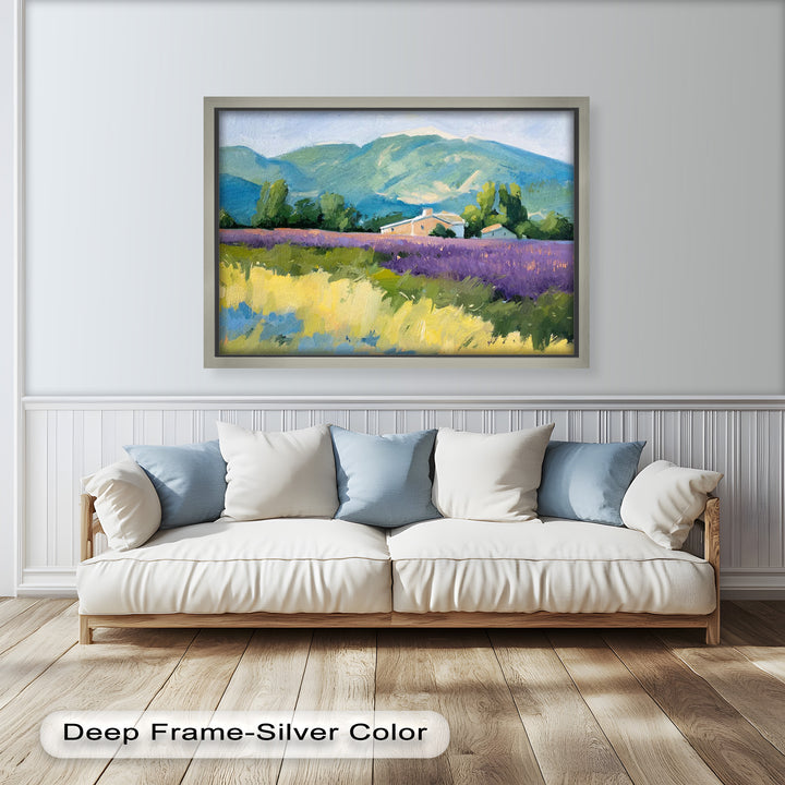 Lavender Fields in Provence – Impressionist Landscape Oil Painting