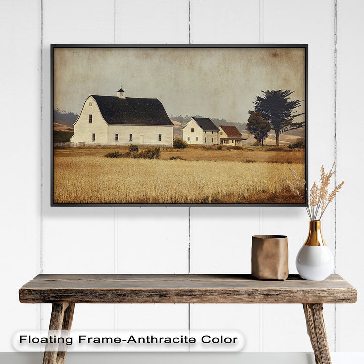 Farmhouse Landscape – Vintage Country Barn Oil Paintings