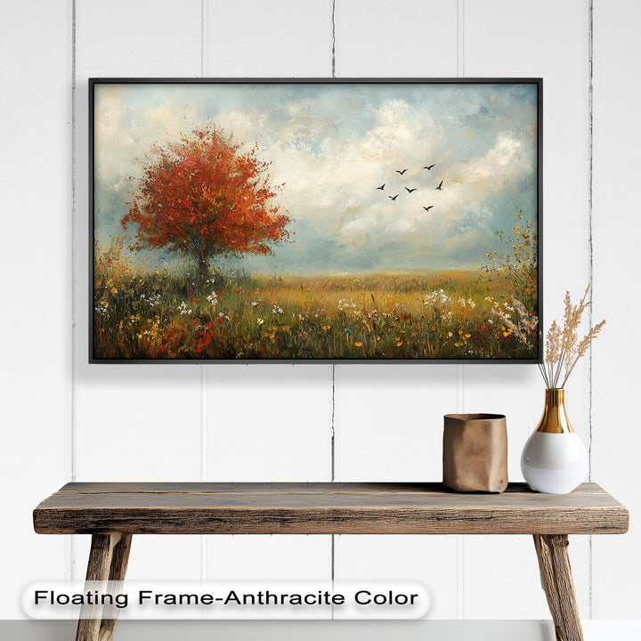 Autumn Serenity – Tree Landscape Oil Painting