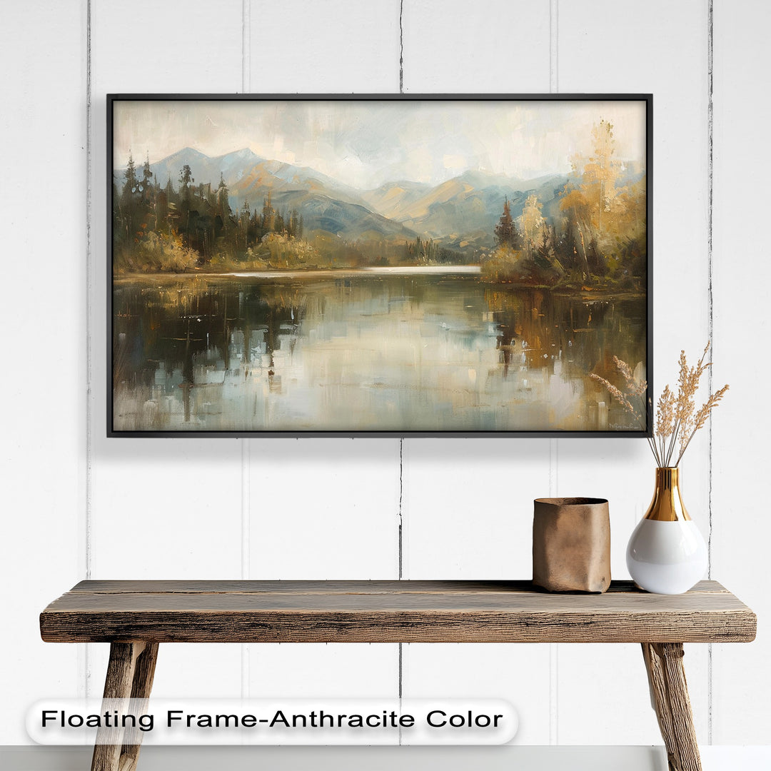 Lake Landscape – Framed Modern Oil Paintings