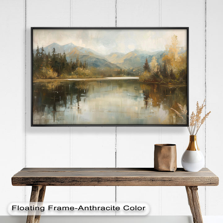 Lake Landscape – Framed Modern Oil Paintings