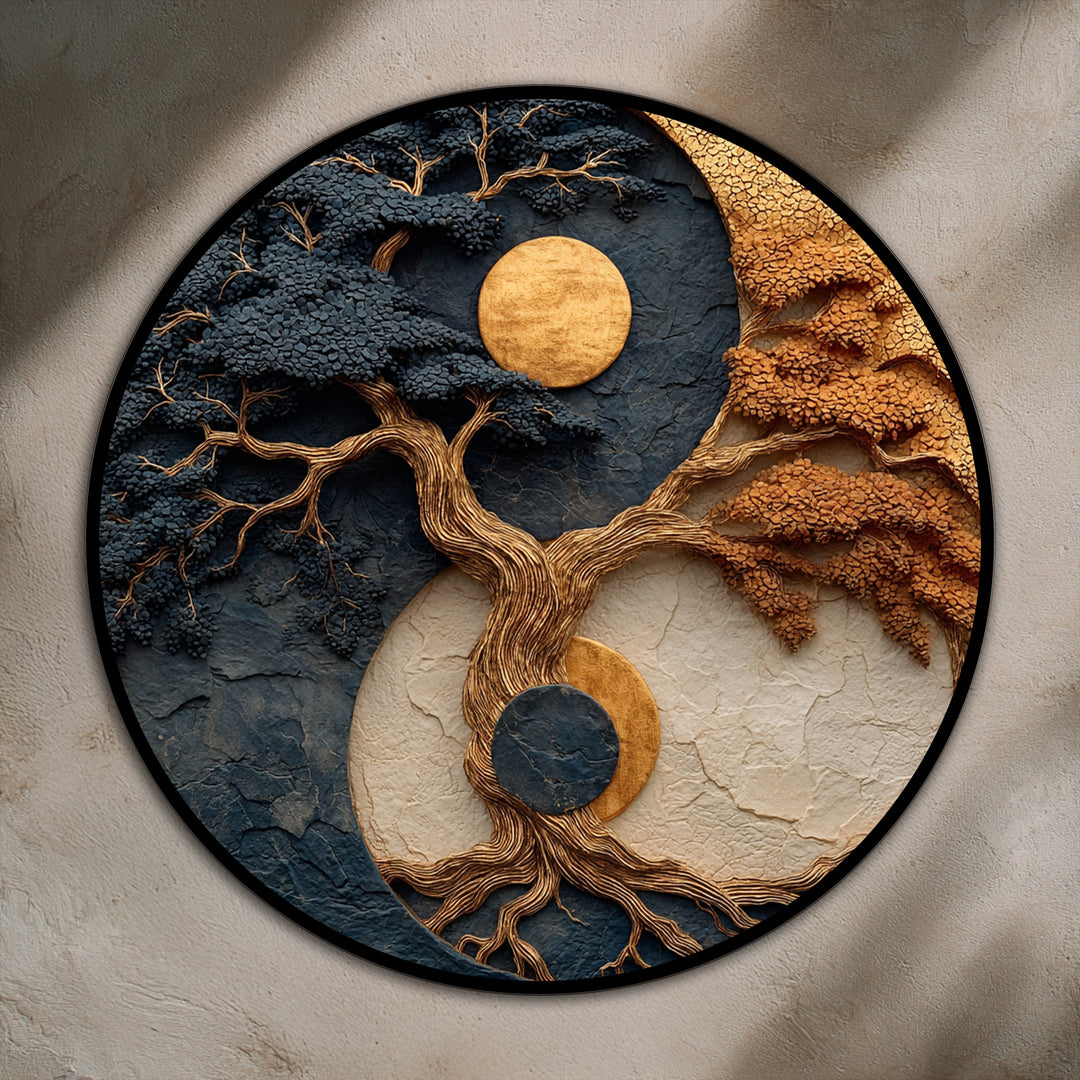 textured circular nature artwork