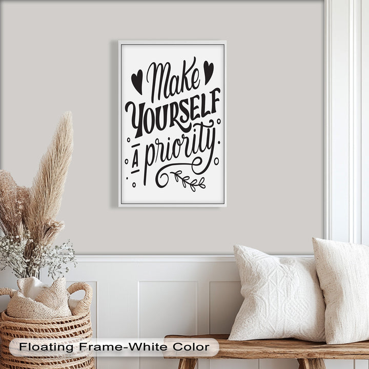 Make Yourself a Priority – Framed Oil Painting