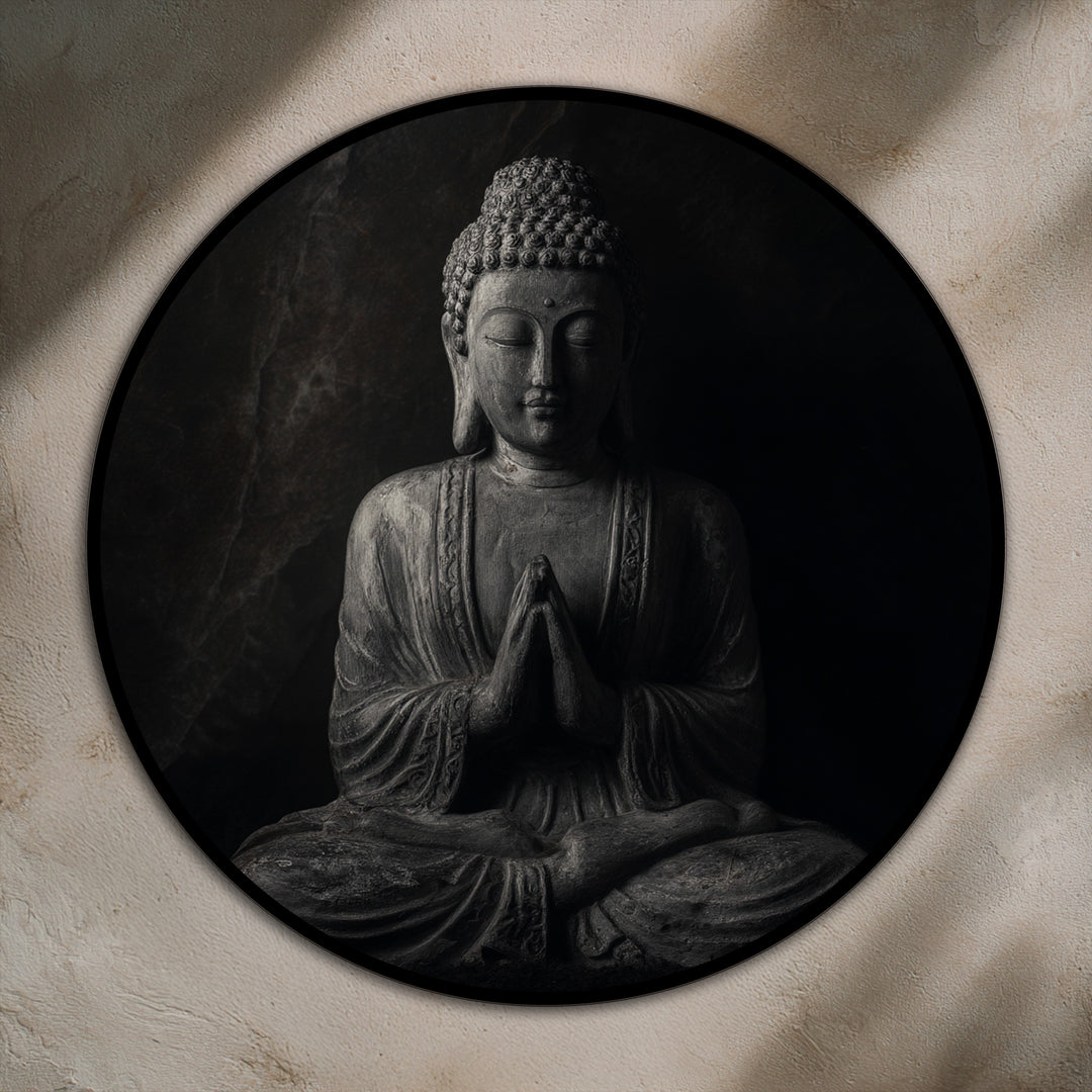 golden halo buddha art