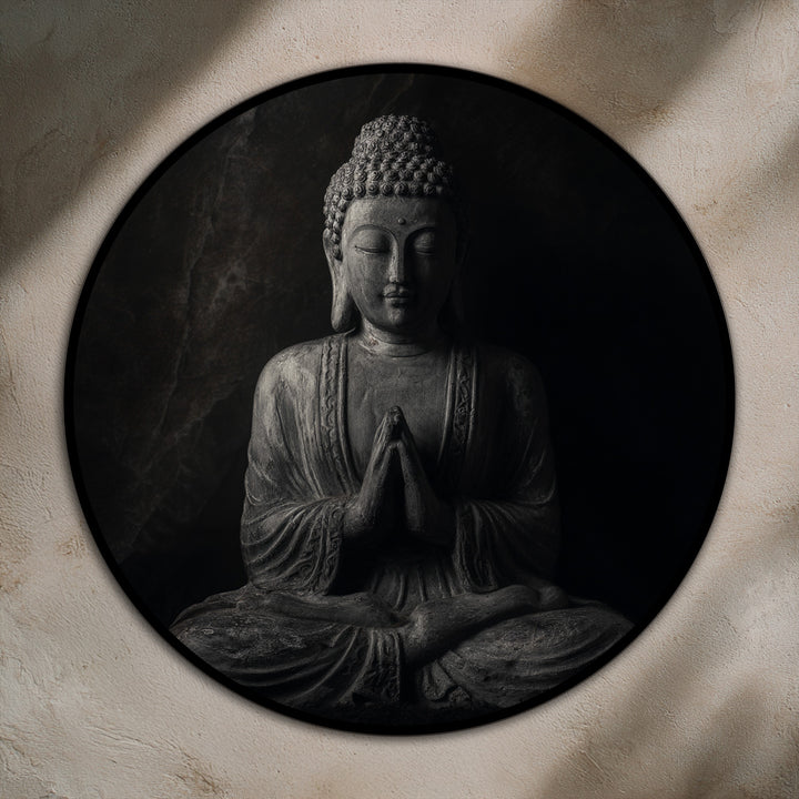 golden halo buddha art