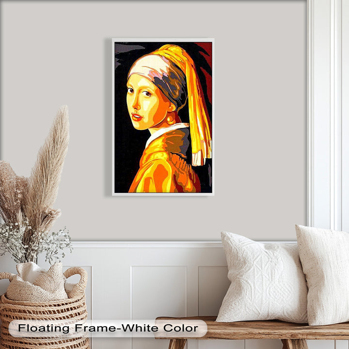 Modern Interpretation of Girl with a Pearl Earring - Renaissance Oil Painting