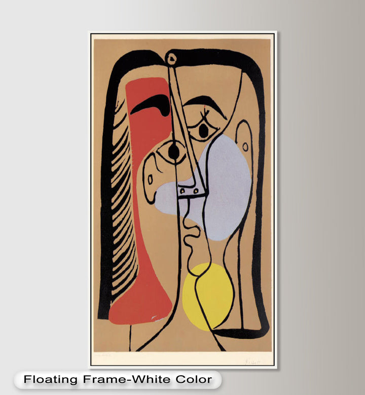 Geometric Gaze – Abstract Dual-Faced Portrait Picasso Oil Painting