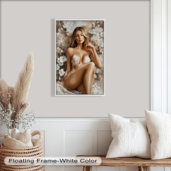 Blossom Muse – Romantic Nude Oil Painting