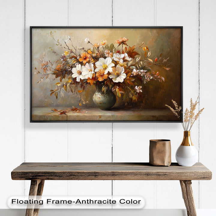Old Style Vintage Flowers – Gerahmte Ölgemälde