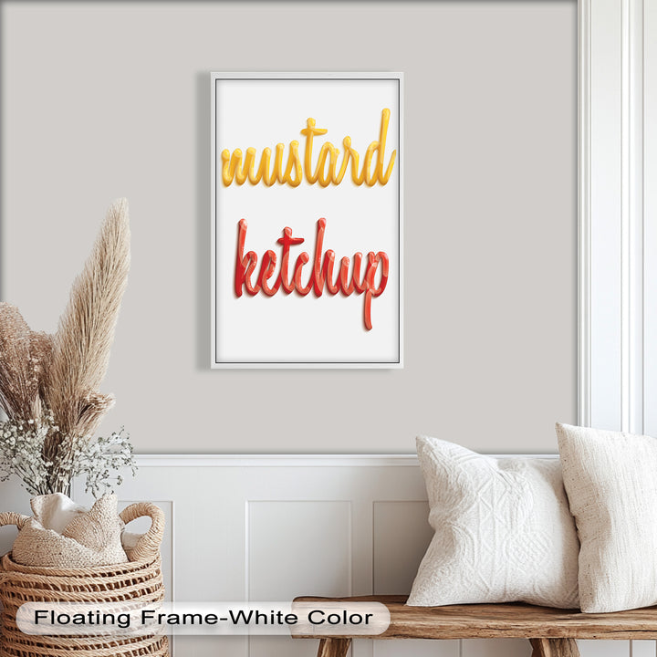 Mustard & Ketchup – Typography Oil Painting