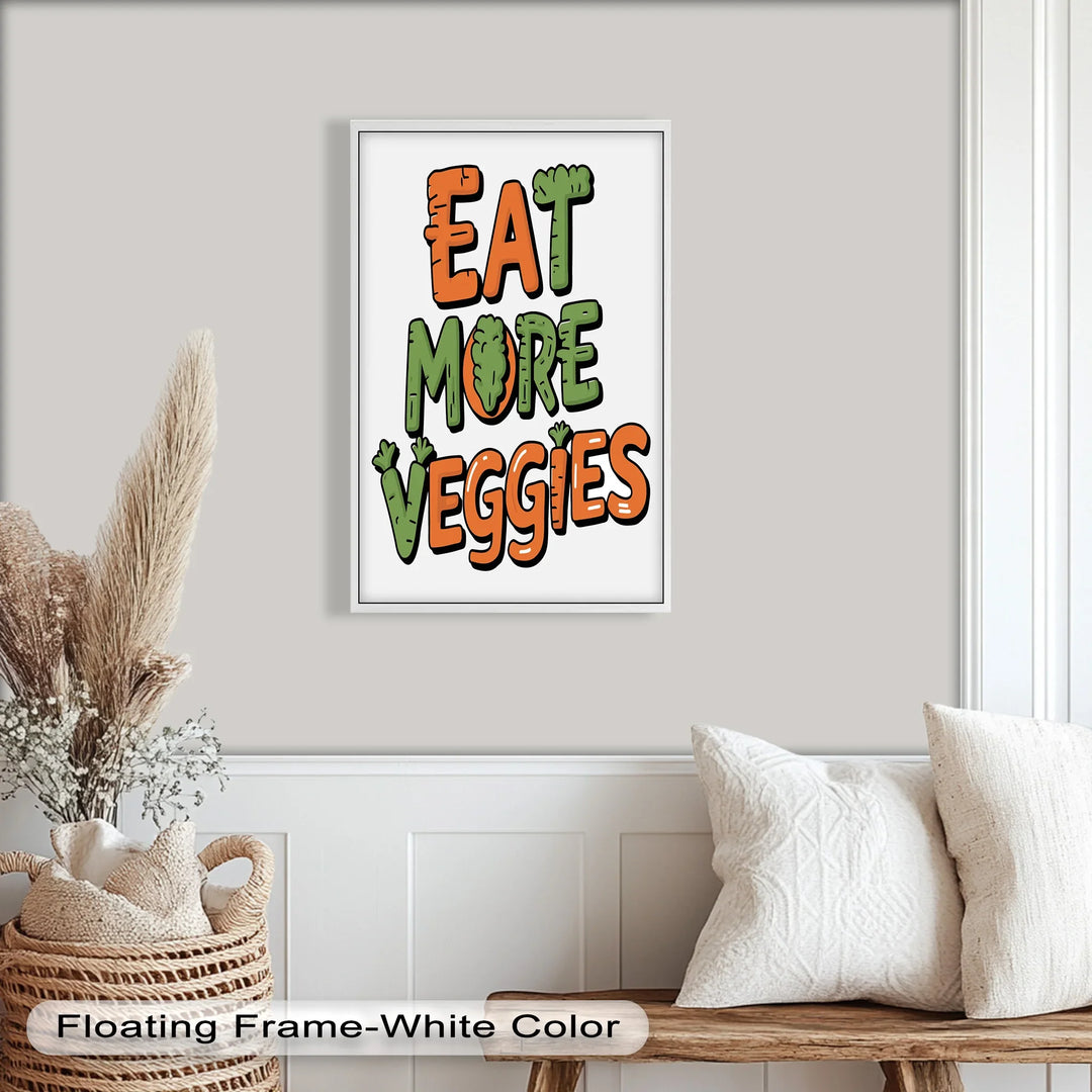Eat More Veggies – Colorful Letters Oil Painting - MyPhotoStation