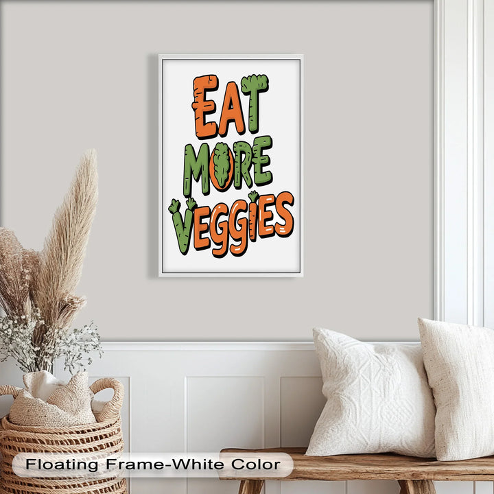 Eat More Veggies – Colorful Letters Oil Painting - MyPhotoStation