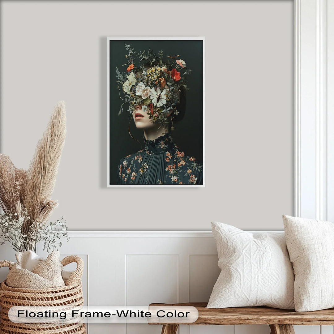 Floral Reverie – Surreal Botanical Portrait Oil Painting - MyPhotoStation