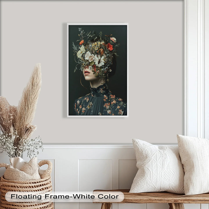 Floral Reverie – Surreal Botanical Portrait Oil Painting - MyPhotoStation