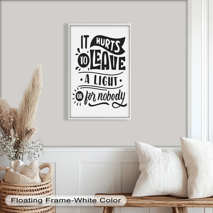 Leave a Light On – Typography Oil Painting - MyPhotoStation
