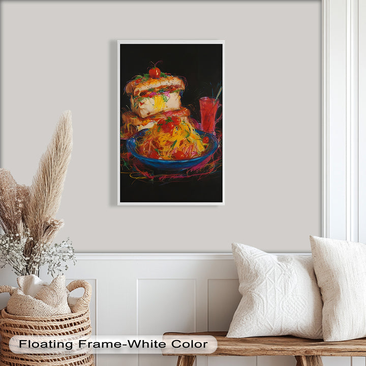 Gourmet-Sandwich und Pasta-Explosion - Food Painting