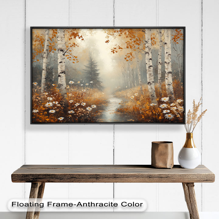 Golden Fall Leaves – Serene Autumn Oil Painting