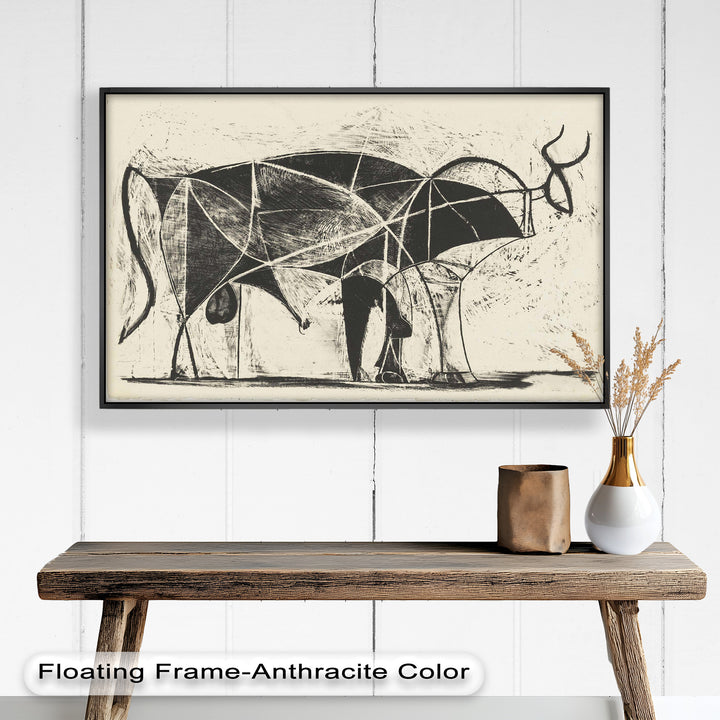 The Bull by Pablo Picasso – Minimal Abstract Oil Painting