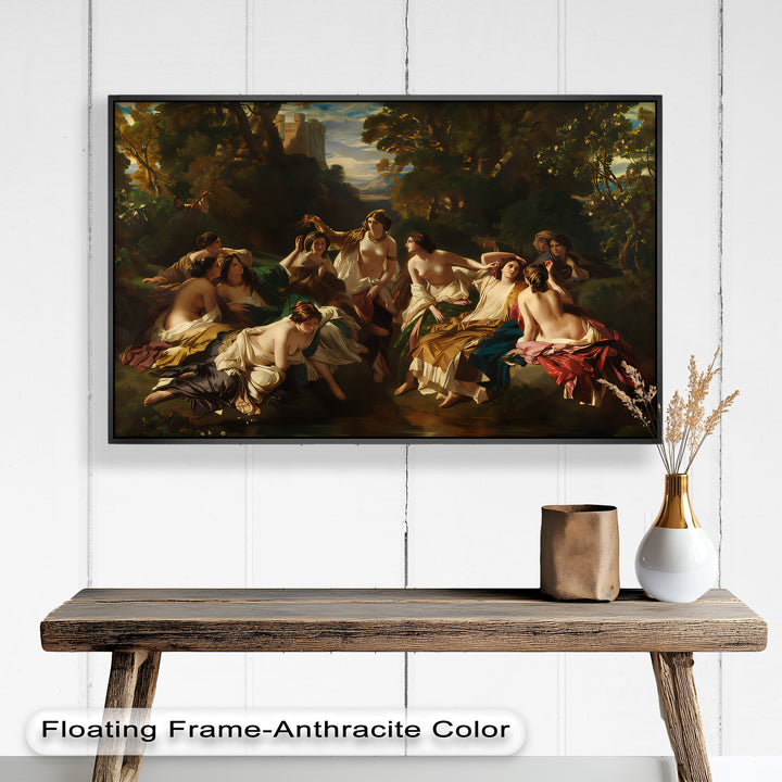Twilight Reverie – Neoclassical Gathering of Maidens Oil Painting