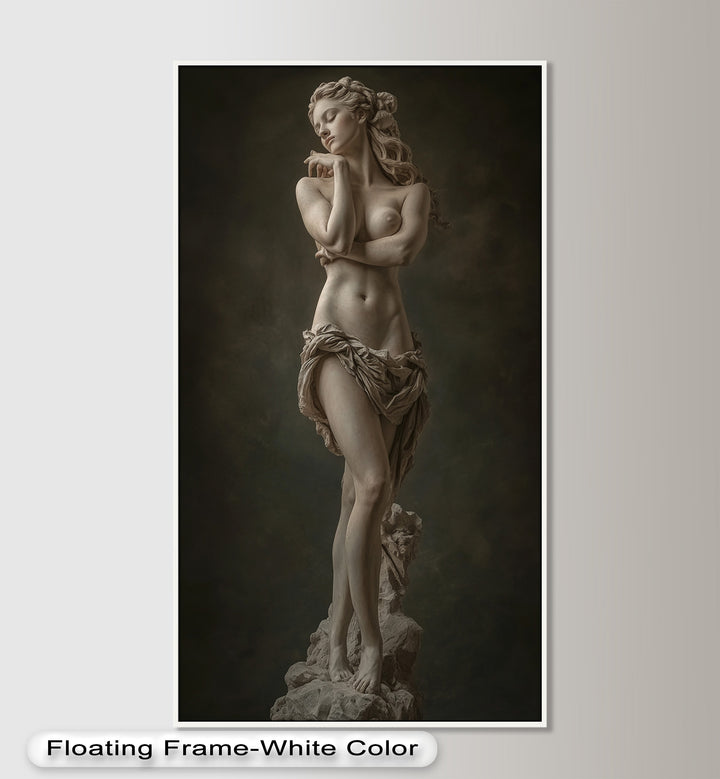 Marble Muse – Classical Nude Oil Painting