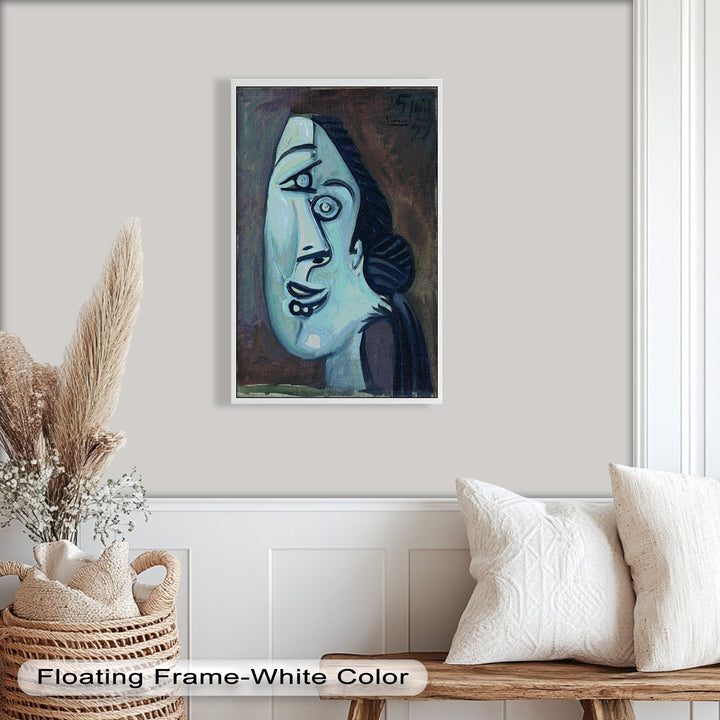 Twilight Reflections – Blue Cubist Woman Picasso Oil Painting