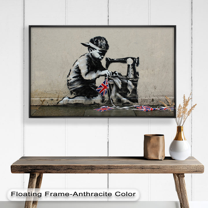 Stitched Allegiance – Banksy Oil Painting