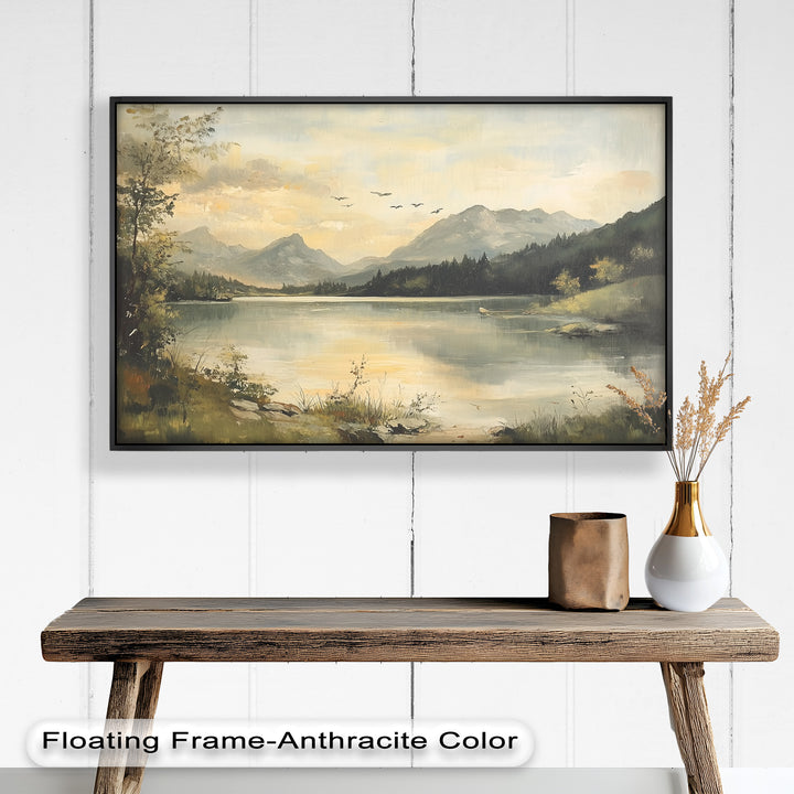 Vintage Wild River – Landscape Oil Painting