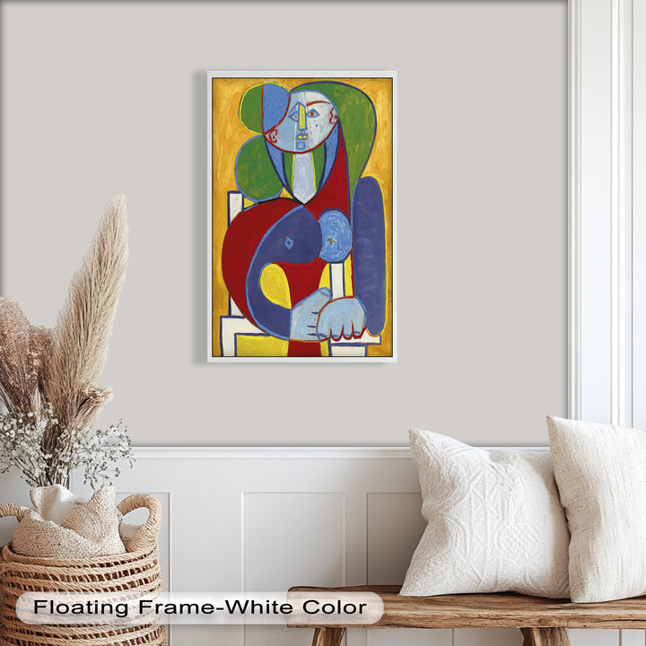 Color Harmony – Abstract Seated Woman Picasso Oil Painting