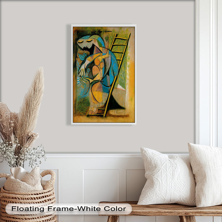 The Nesting Spirit – Cubist Mother and Bird Picasso Oil Painting