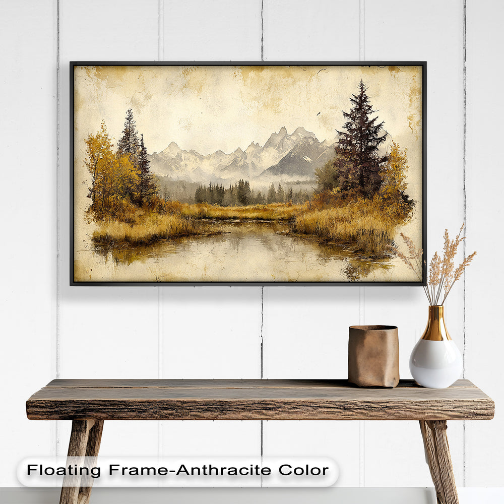 The sepia-toned palette and weathered texture evoke a sense of nostalgia and timeless natural beauty.