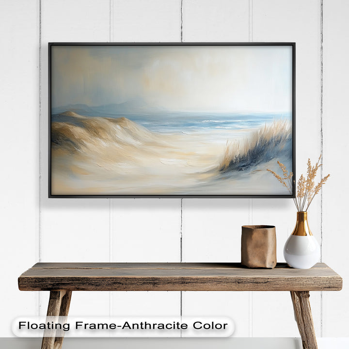 Coastal Beach Seagulls – Tranquil Seascape Oil Painting
