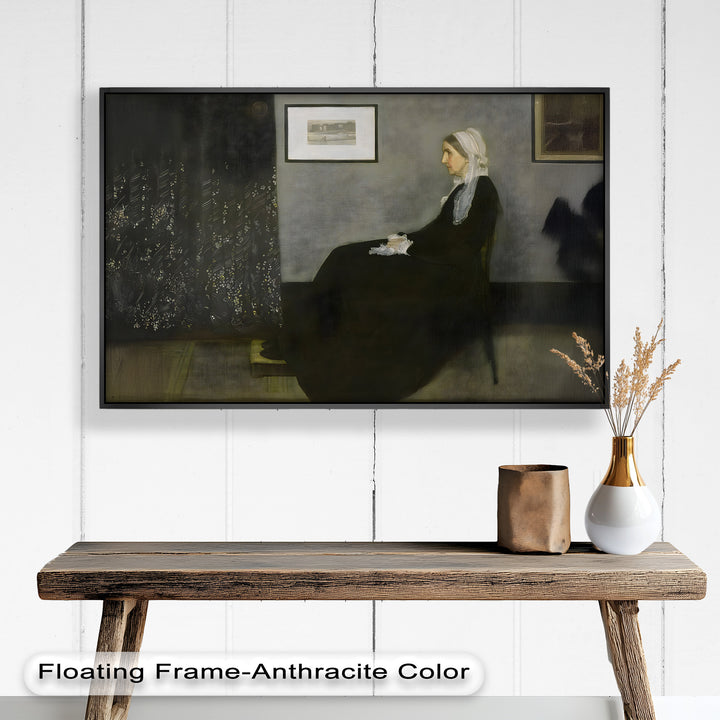 A Quiet Devotion – Seated Woman in Black Historic Oil Painting