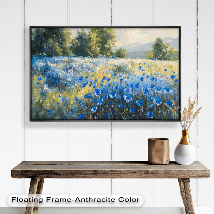 Nature's Harmony: Sea & Bloom – Captivating Oil Painting