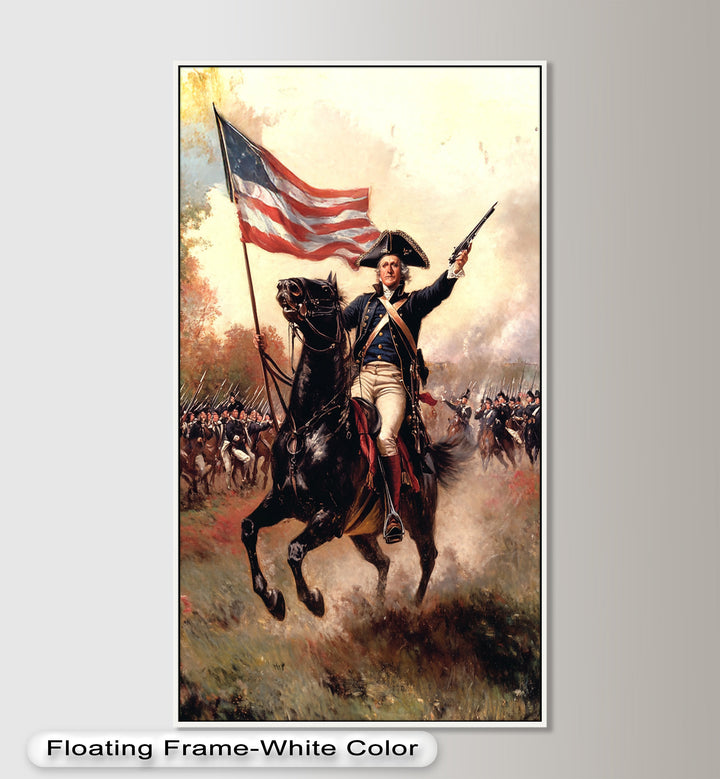 Charge of Freedom – Revolutionary Commander Oil Painting