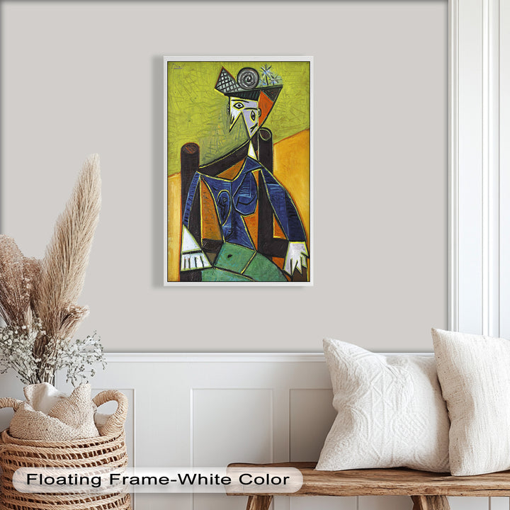 Woman in a Spiral Hat – Picasso-Style Cubist Oil Painting