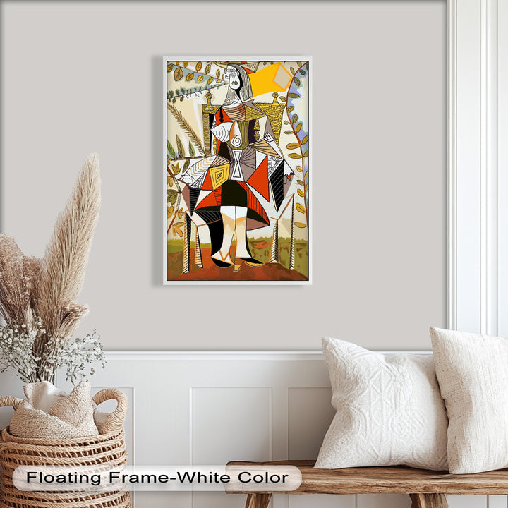 Queen Among Leaves – Picasso Style Cubist Oil Painting