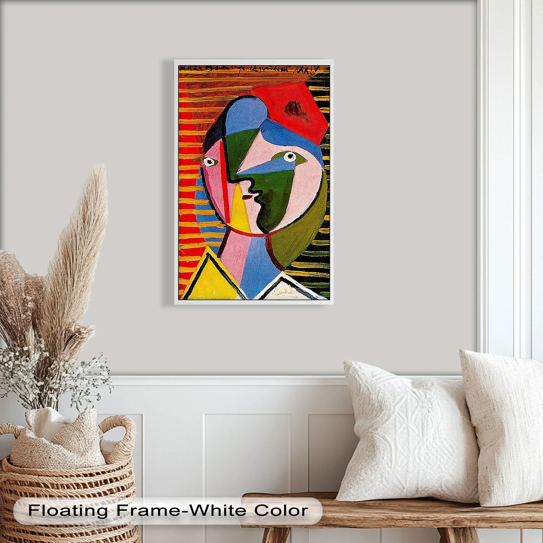Split Gaze – Colorful Abstract Portrait Picasso Oil Painting - MyPhotoStation