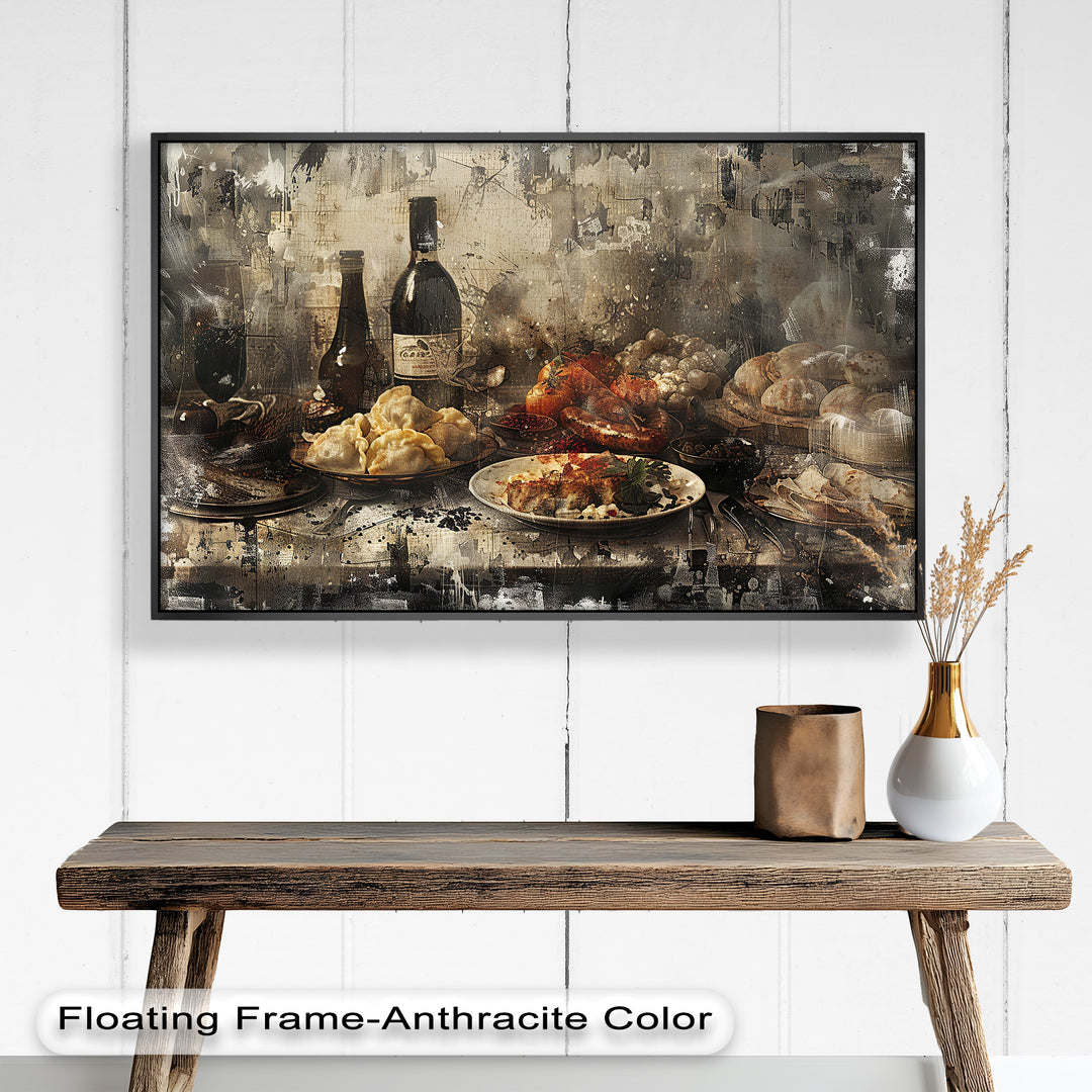 Rustic Feast – Vintage Culinary Still Life Food Painting