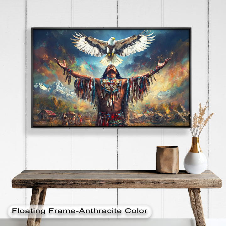 Call of the Sky – Native Ceremony Oil Painting