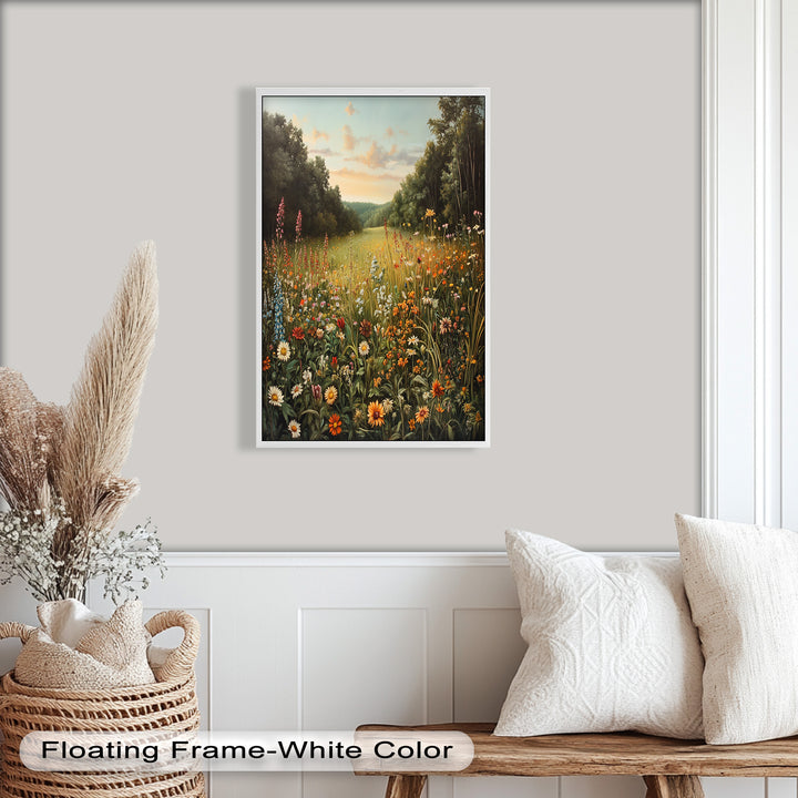 Whispers of Meadow Bloom – Colorful Wildflower Field Oil Painting