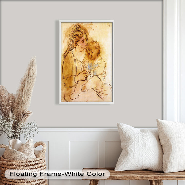 Tender Affection – Mother and Child Picasso Oil Painting