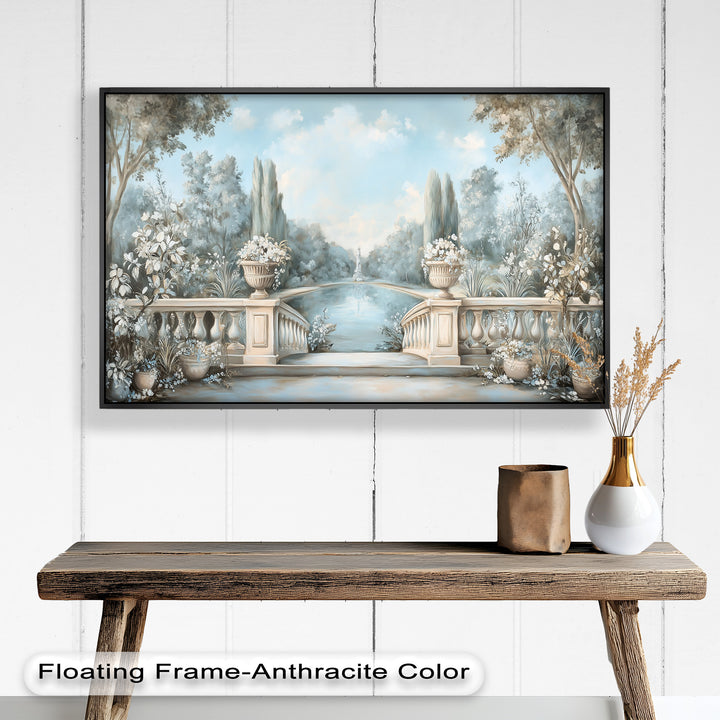 Tranquil Garden Terrace – Landscape Oil Painting