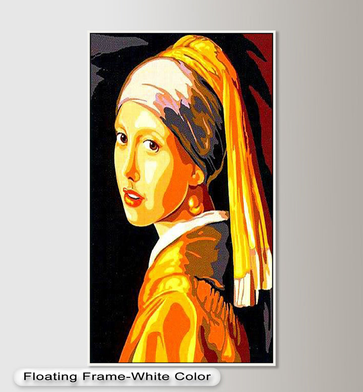 Modern Rendition of Girl with a Pearl Earring - Renaissance Oil Painting