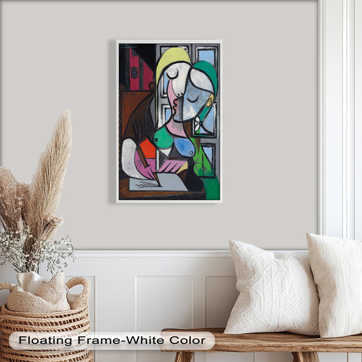 Dreaming Scribe – Woman Writing by the Window Picasso Oil Painting