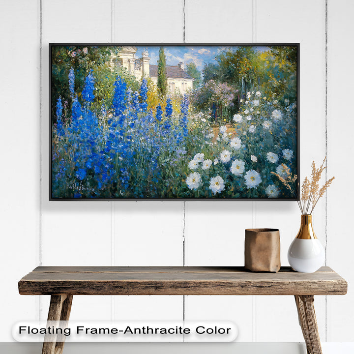 Blue Delphinium - Impressionist Oil Painting