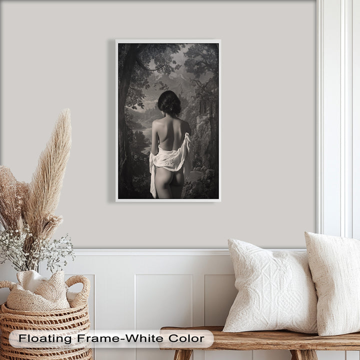 Silent Reverie – Classical Nude in Monochrome Oil Painting