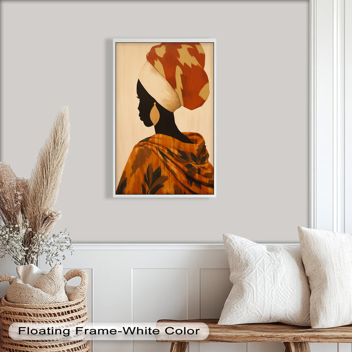 The bold patterns and striking contrast create a captivating image that honors heritage, identity, and artistic expression.

