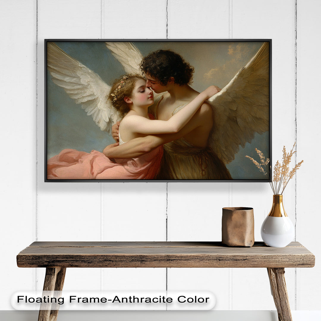 Heavenly Embrace – Cupid and Psyche Renaissance Love Oil Painting