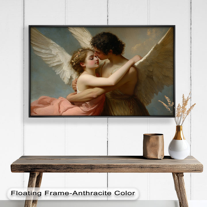 Heavenly Embrace – Cupid and Psyche Renaissance Love Oil Painting