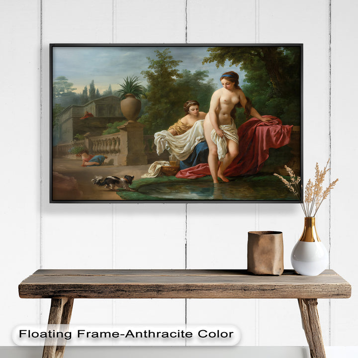 Bathing in the Garden – Neoclassical Elegance Oil Painting